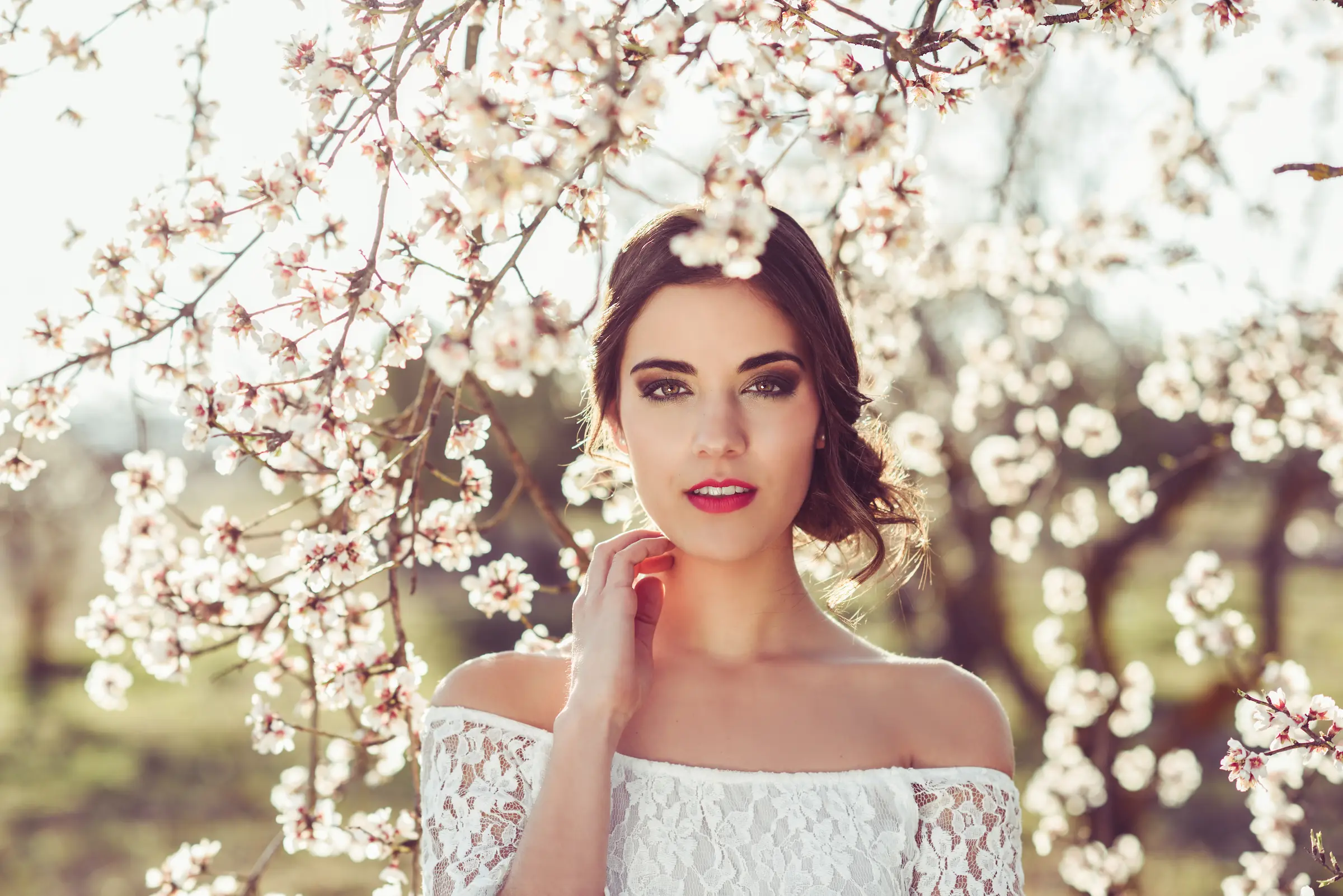 Bride with glowing skin and natural wedding makeup as part of a bridal skincare timeline