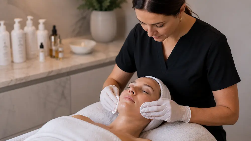 facials-teddington-cleansing-facial Cleansing facial treatment in Teddington helping to remove impurities and restore skin clarity